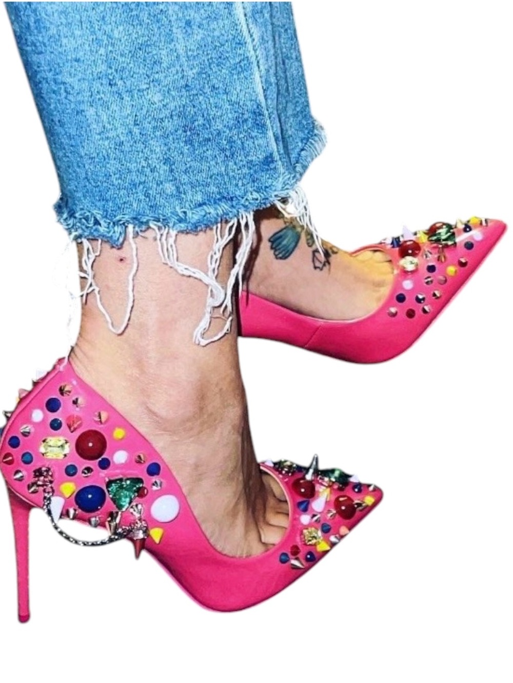 🆕{ Steve Madden} Veronicka Pink Multi Jeweled Stiletto Pumps